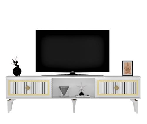 TV laud Nil - Valkoinen, Kulta