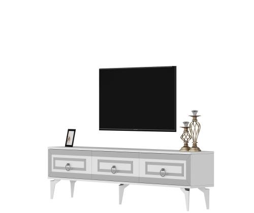 TV laud Karya - Valkoinen, Hopea