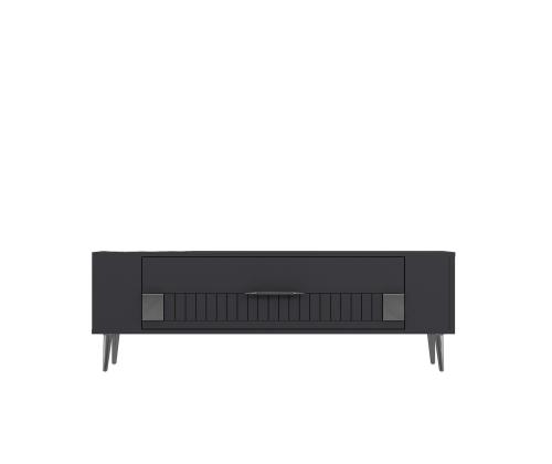 TV-pöytä Retrolp4 - Antrasiitti, hopea