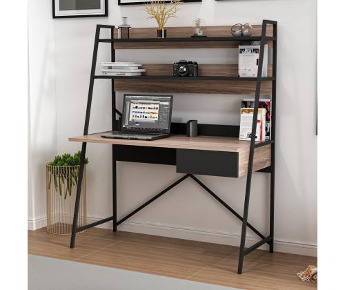 Työpöytä Arte - Pähkinäpuu, Musta