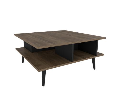 Sohvapöytä Akya - Pähkinä, Musta