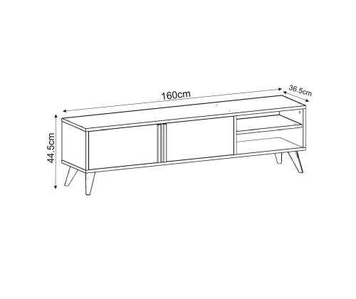 TV-pöytä Benoit - Puu Musta