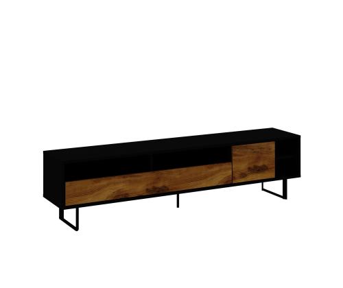 TV-pöytä Luga - Musta, Tammi