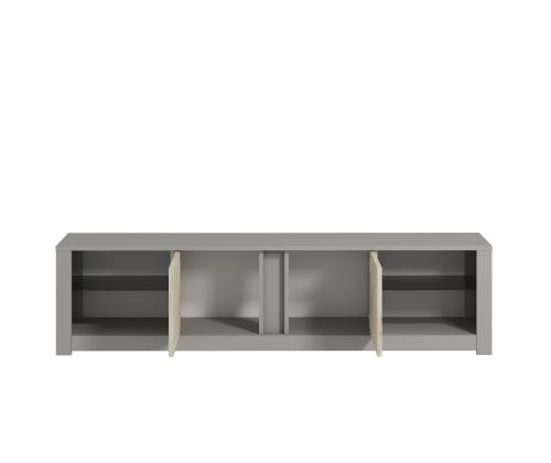 TV-pöytä Aydos - Harmaa, Travertiini