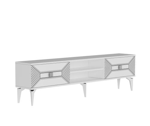 TV-pöytä Yumedi - Valkoinen, hopea