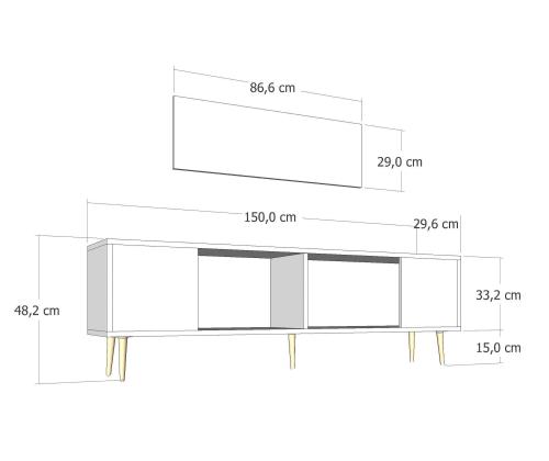 TV laud decos - Antrasiitti, Kultainen