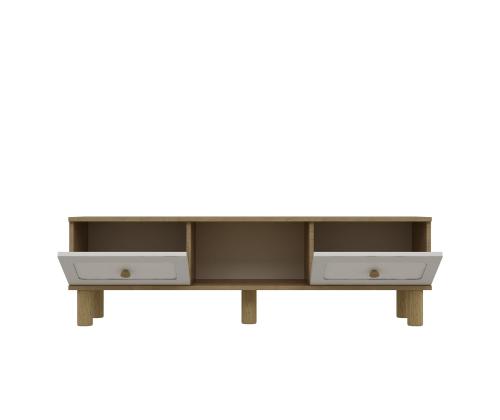 TV laud Rosalinda Bohem - Sapphire Oak, Valkoinen