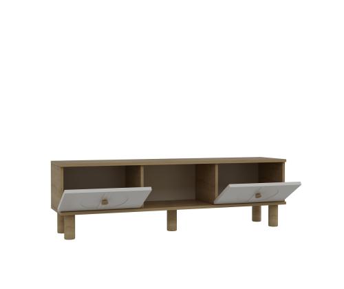 TV laud Inci Bohem - Sapphire Oak, Valkoinen