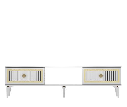 TV laud Nil - Valkoinen, Kulta