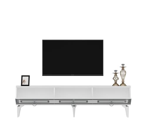 TV laud Karya - Valkoinen, Hopea