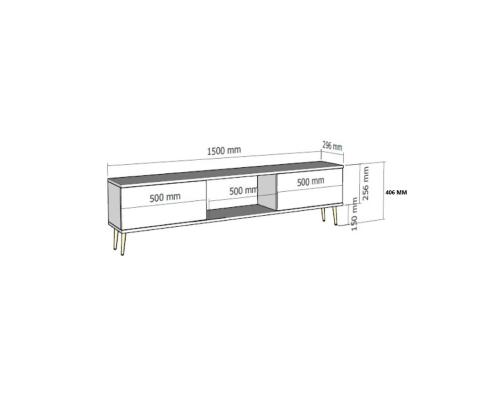 TV laud Line - Antrasiitti, kultainen