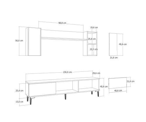 TV laud Weny Bohem takka - Antrasiitti - Antrasiitti