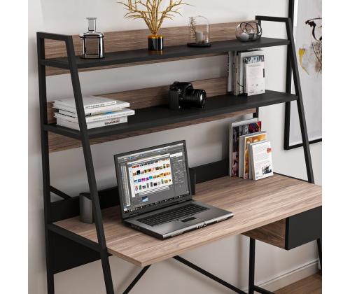 Työpöytä Arte - Pähkinäpuu, Musta