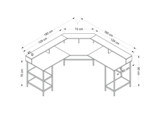 Työpöydän teho - Musta