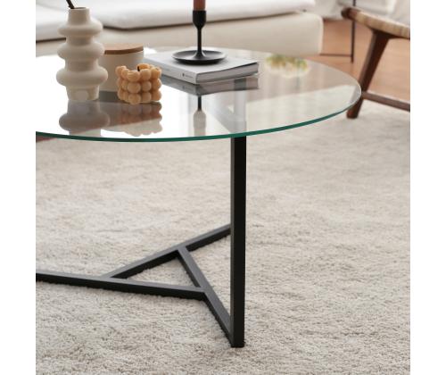 Sohvapöytä Trio sehpa / şeffaf temperli cam S402