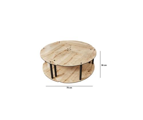 Sohvapöytä Yin Yang 3 70 - Tammi