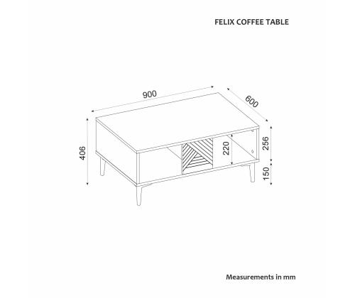 Sohvapöytä Felix - Antrasiitti