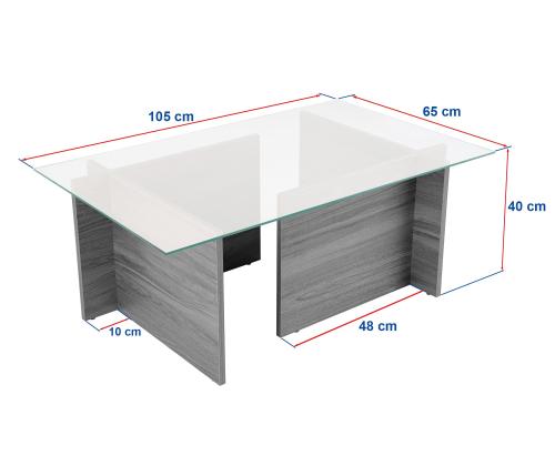 Sohvapöytä Vetrino - Harmaa