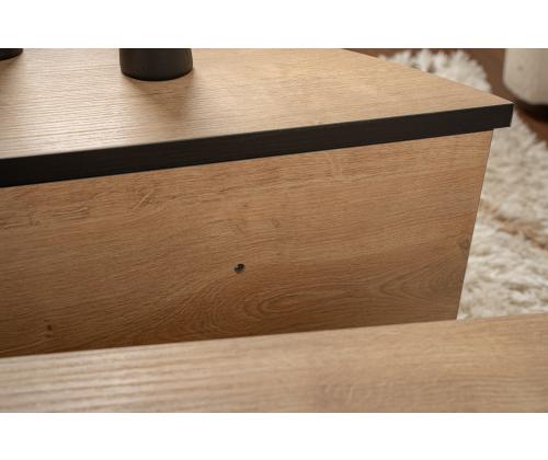 Sohvapöytä Orion - Honey Oak, Musta