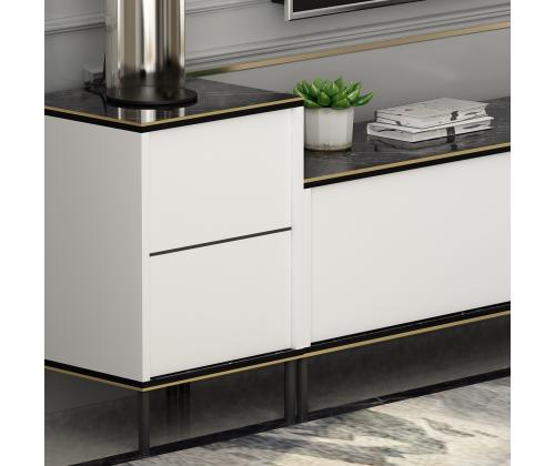 TV-pöytä Imaj - Valkoinen, marmori