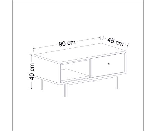 Sohvapöytä Naturel - Antrasiitti