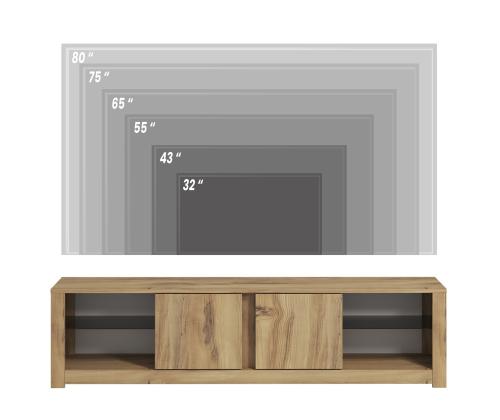 TV-pöytä Aydos - Tammi