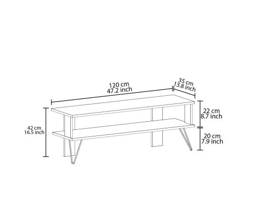 TV-pöytä Duama - Harmaa
