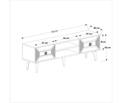 TV laud Yumedi - Valkoinen, Kultainen