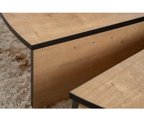 Sohvapöytä Orion - Honey Oak, Musta