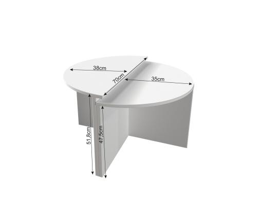 Sohvapöytä Dolunay - Valkoinen