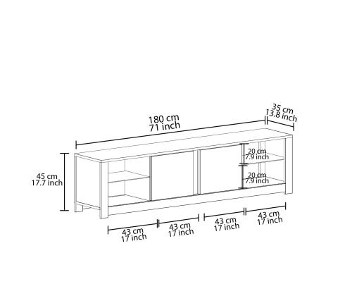 TV-pöytä Aydos - Tammi