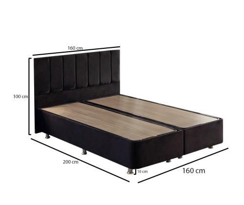 Ela Double - Musta (160 x 200)