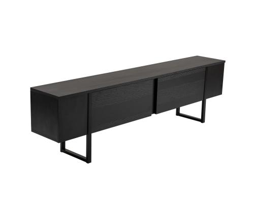 TV laud Serenity - Wood Black, Musta