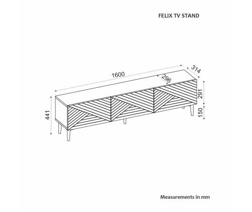 TV-pöytä Felix - Sapphire Oak