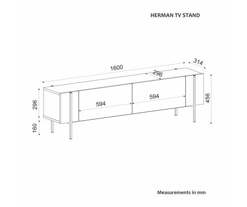 TV-pöytä Herman - Pähkinäpuu