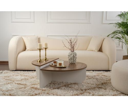 Sohvapöytä Orion - Venezia pähkinäpuu, valkoinen