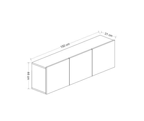 TV laud Valkoinen - Antrasiitti