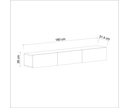 Terra TV-pöytä - Valkoinen