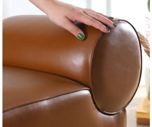 Rohin Deri Puf - Ruskea