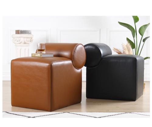 Rohin Deri Puf - Ruskea