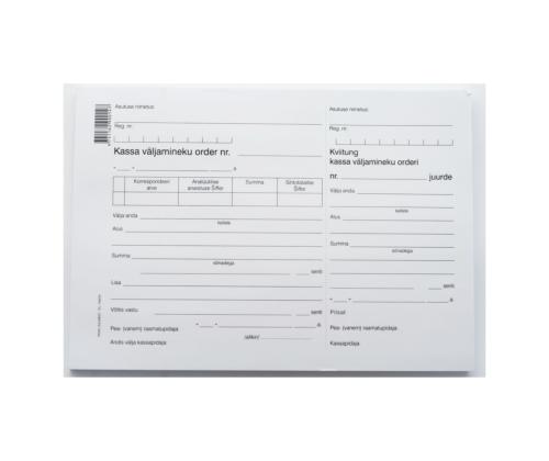 Lomake A5 käteisnostomääräys 100 sivulle