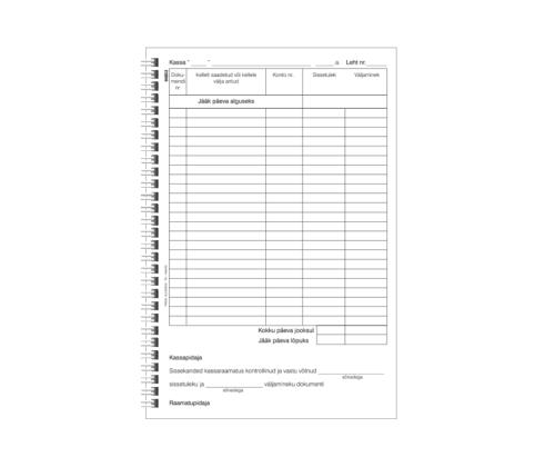 Peitto Kassakirja A5, pituussuunnassa, kierresidottu