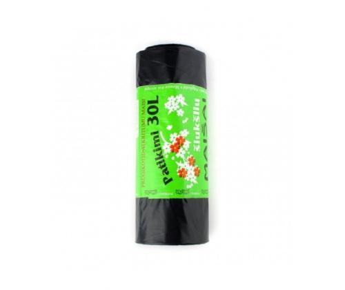 Roskapussit Plasta, 30l/15 kpl, musta