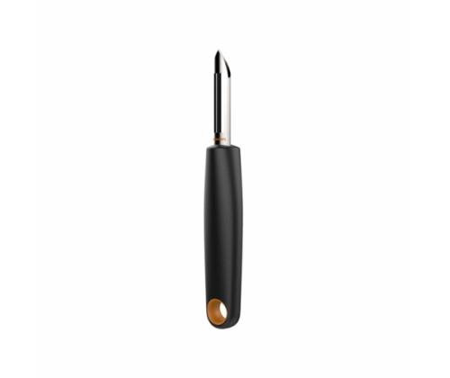 Fiskars Functional Form 1014418 Kiinteä teräinen kuorimaveitsi, musta