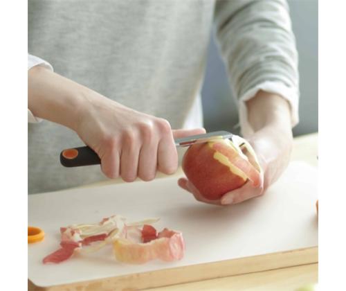 Fiskars Functional Form 1014418 Kiinteä teräinen kuorimaveitsi, musta