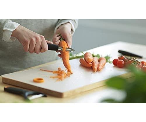 Fiskars Functional Form 1014418 Kiinteä teräinen kuorimaveitsi, musta