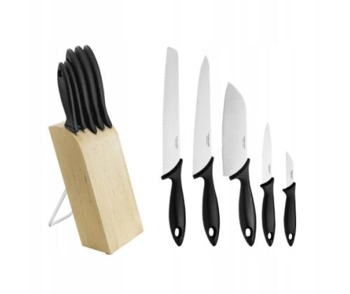 Fiskars Essential 1023782 Veitsilohko, jossa 5 veistä