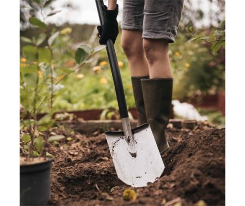 Fiskars Ergonomic 1066708 Terävä lapio, harmaa