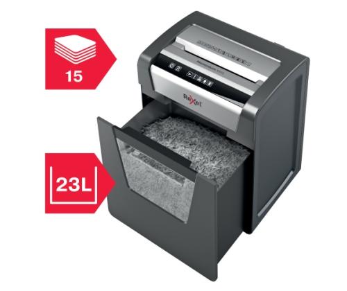 Rexel Momentum X415 paperisilppuri Ristisilppuava 4x40mm, P4, harmaa/musta
