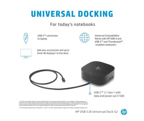 HP USB-C Dock G5 -telakointiasema (26D32AA) (5TW10AA)